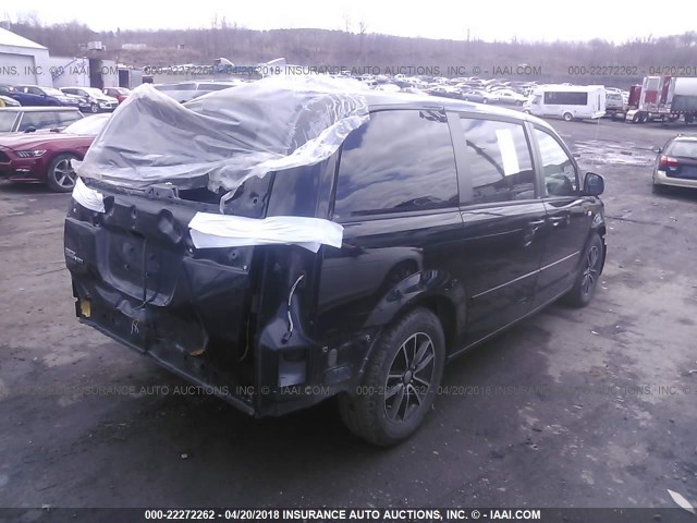 2C4RDGBGXER261552 - 2014 DODGE GRAND CARAVAN SE BLACK photo 4