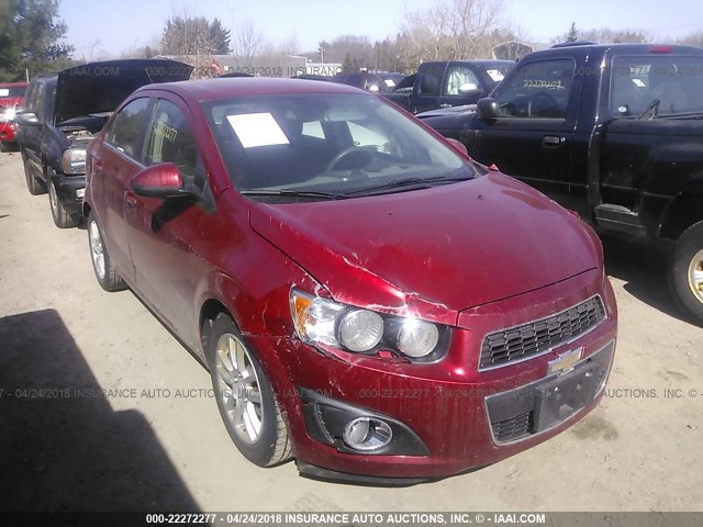 1G1JC5SH4C4109496 - 2012 CHEVROLET SONIC LT RED photo 1