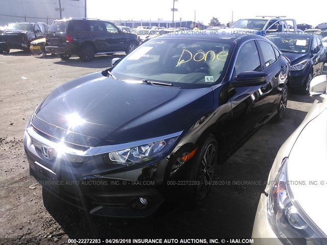 2HGFC1F78GH643943 - 2016 HONDA CIVIC EXL BLACK photo 2