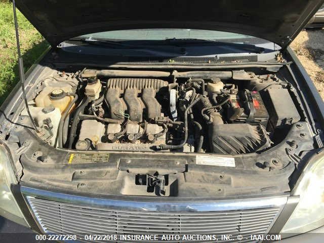 1FAHP24106G156073 - 2006 FORD FIVE HUNDRED SEL GRAY photo 10