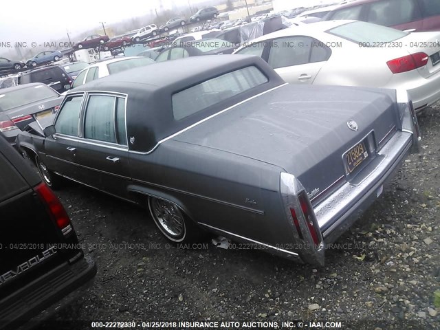 1G6DW51Y3H9725135 - 1987 CADILLAC BROUGHAM GRAY photo 3