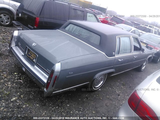 1G6DW51Y3H9725135 - 1987 CADILLAC BROUGHAM GRAY photo 4