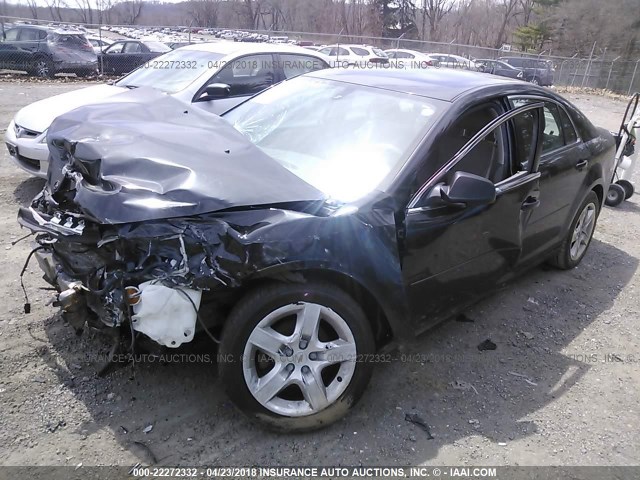 1G1ZB5EB2A4117204 - 2010 CHEVROLET MALIBU LS BLACK photo 2