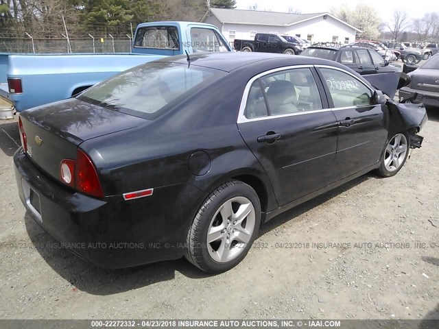 1G1ZB5EB2A4117204 - 2010 CHEVROLET MALIBU LS BLACK photo 4