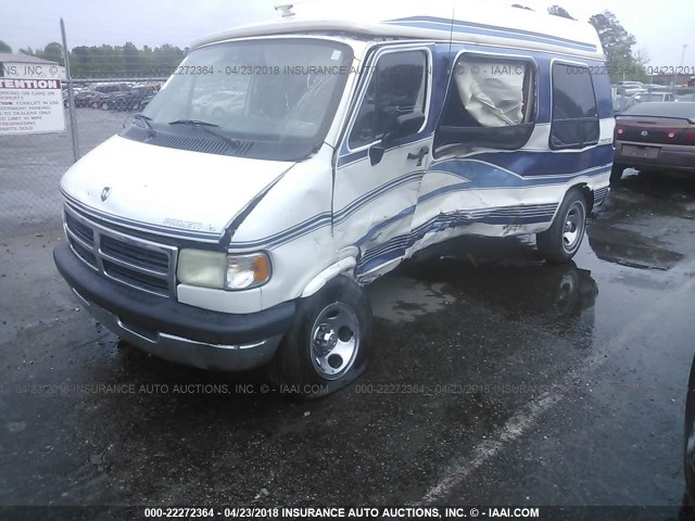 2B6HB21Y7TK100567 - 1996 DODGE RAM VAN B2500 WHITE photo 2