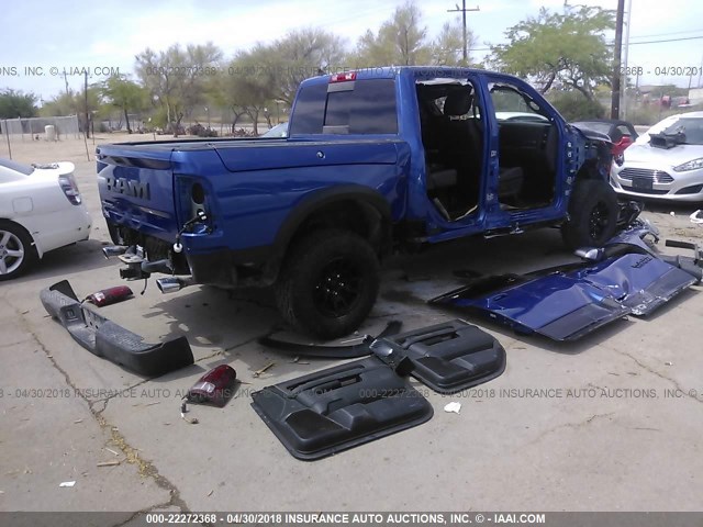 1C6RR6YT2HS805519 - 2017 RAM 1500 REBEL BLUE photo 4