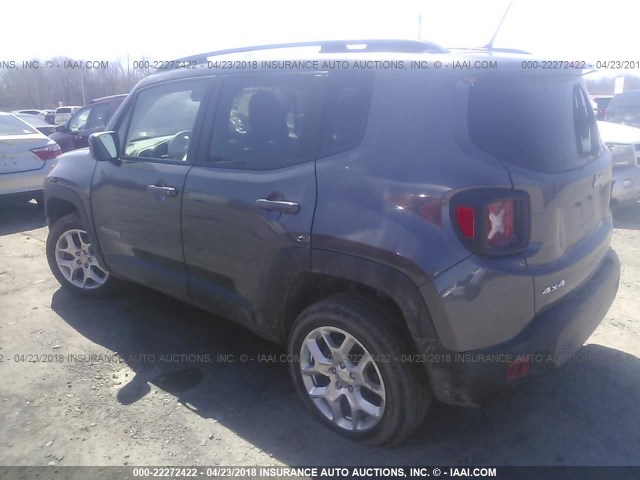 ZACCJBBT7GPD89107 - 2016 JEEP RENEGADE LATITUDE GRAY photo 3