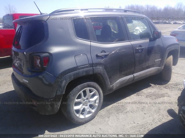 ZACCJBBT7GPD89107 - 2016 JEEP RENEGADE LATITUDE GRAY photo 4