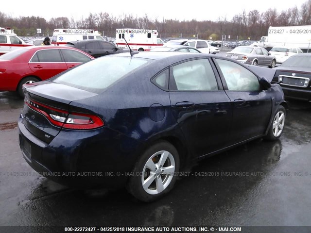 1C3CDFBB1FD338211 - 2015 DODGE DART SXT BLUE photo 4