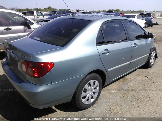 1NXBR32E96Z741527 - 2006 TOYOTA COROLLA CE/LE/S Light Blue photo 4