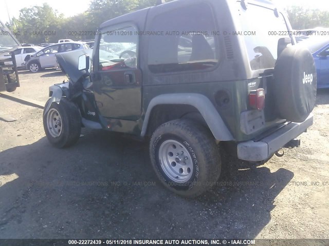 1J4FA29P4YP734902 - 2000 JEEP WRANGLER / TJ SE GREEN photo 3