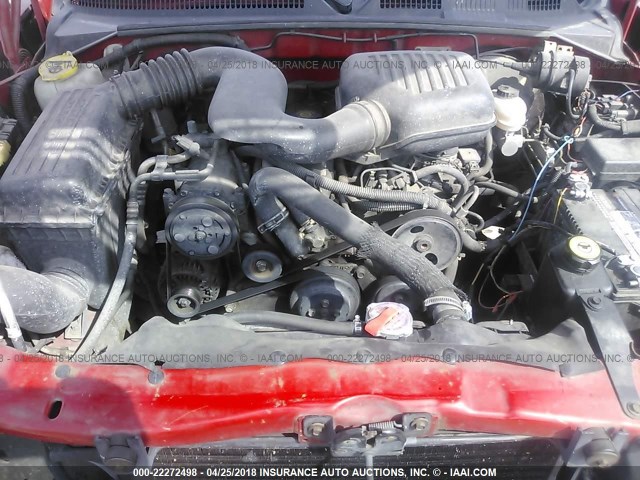 1B7FL22PXWS576795 - 1998 DODGE DAKOTA RED photo 10