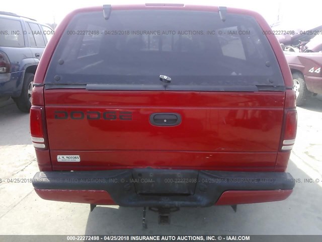 1B7FL22PXWS576795 - 1998 DODGE DAKOTA RED photo 6