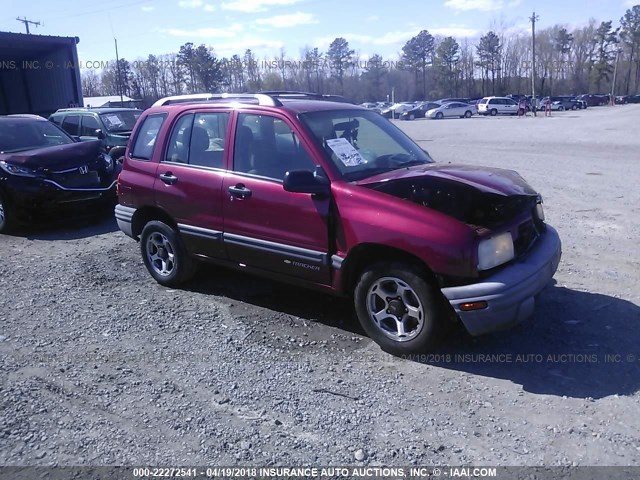 2CNBE13C616958182 - 2001 CHEVROLET TRACKER MAROON photo 1