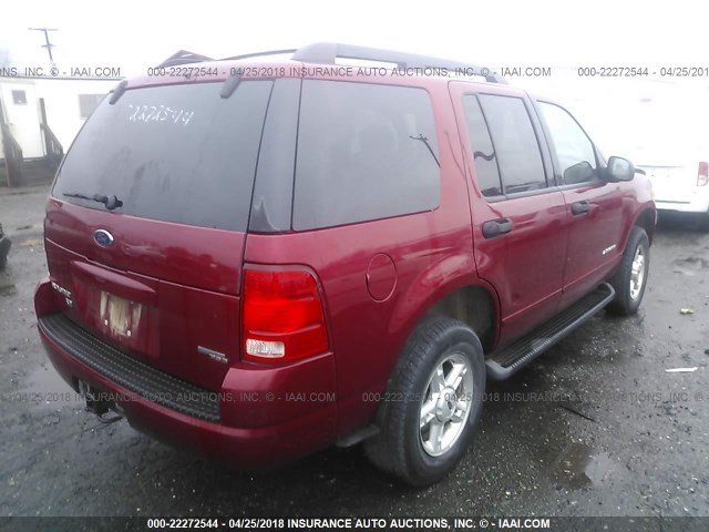 1FMZU73K85UB43002 - 2005 FORD EXPLORER XLT/XLT SPORT/NBX BURGUNDY photo 4