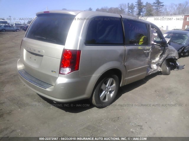 2C4RDGBGXDR584921 - 2013 DODGE GRAND CARAVAN SE GOLD photo 4