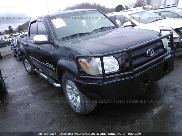 5TBDT44156S549890 - 2006 TOYOTA TUNDRA DOUBLE CAB SR5 BLACK photo 1