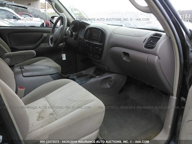 5TBDT44156S549890 - 2006 TOYOTA TUNDRA DOUBLE CAB SR5 BLACK photo 5