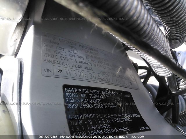 WB10434A23ZA68342 - 2003 BMW R1200 C CREAM photo 10