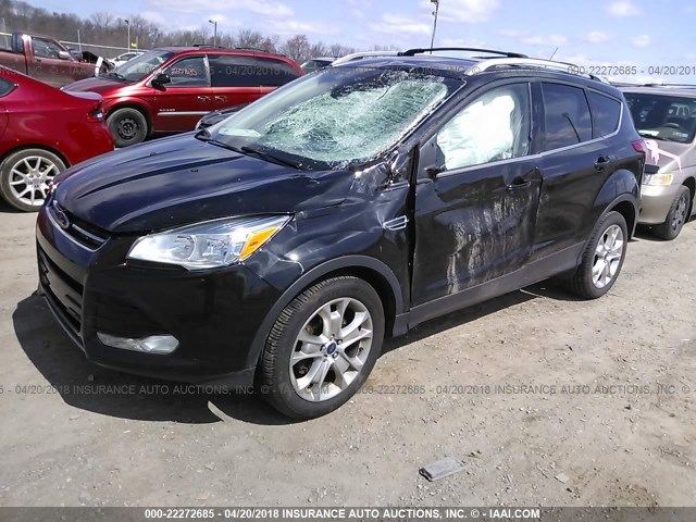 1FMCU9J93FUC29952 - 2015 FORD ESCAPE TITANIUM BLACK photo 2