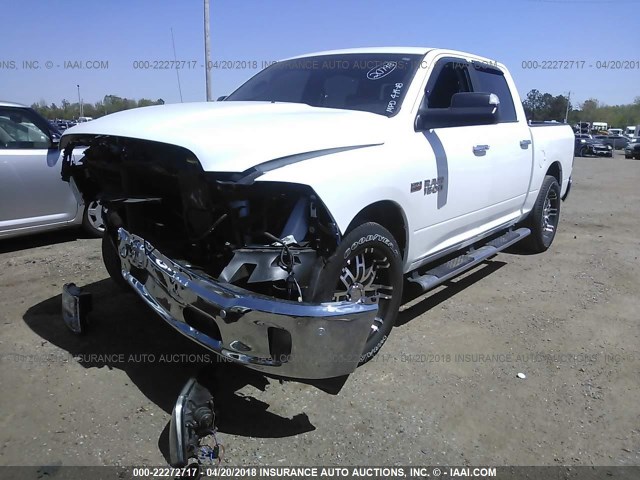 1C6RR6LT3FS547418 - 2015 RAM 1500 SLT WHITE photo 2