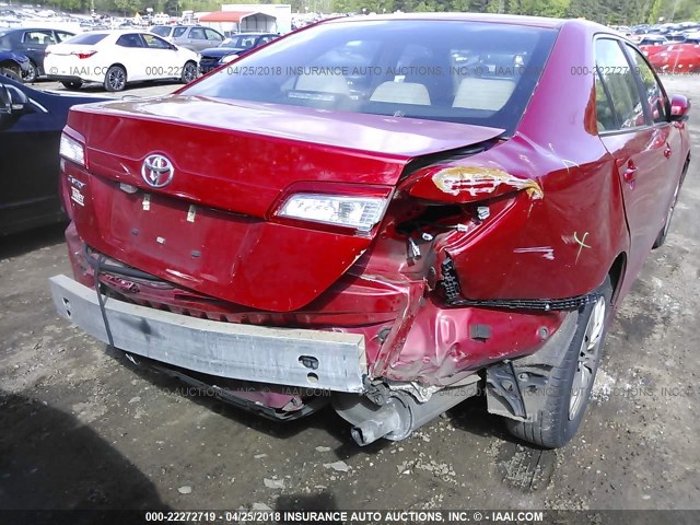 4T1BF1FK2EU842758 - 2014 TOYOTA CAMRY L/SE/LE/XLE RED photo 6