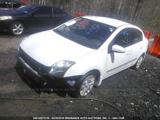 3N1AB6AP2AL643101 - 2010 NISSAN SENTRA 2.0/2.0S/SR/2.0SL WHITE photo 2