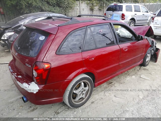 JM1BJ246721469518 - 2002 MAZDA PROTEGE PR5 RED photo 4