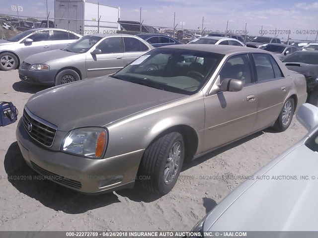 1G6KE57Y65U202346 - 2005 CADILLAC DEVILLE DHS GOLD photo 2