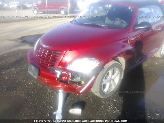 3C3EY55E15T318465 - 2005 CHRYSLER PT CRUISER TOURING RED photo 6