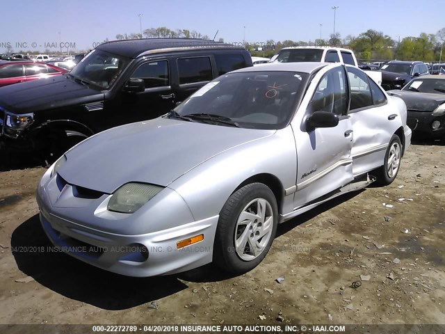 1G2JB524617239528 - 2001 PONTIAC SUNFIRE SE GRAY photo 2