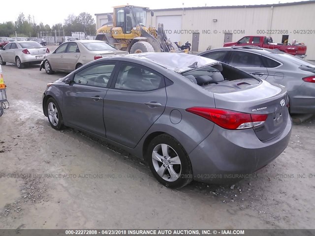 5NPDH4AE8DH243480 - 2013 HYUNDAI ELANTRA GLS/LIMITED GRAY photo 3