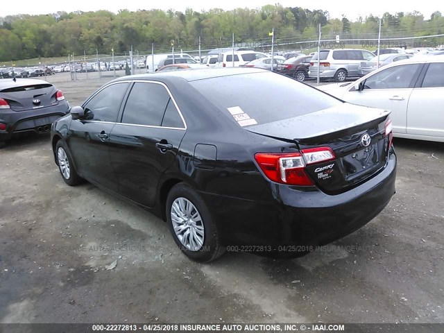 4T1BF1FK1CU605739 - 2012 TOYOTA CAMRY SE/LE/XLE BLACK photo 3
