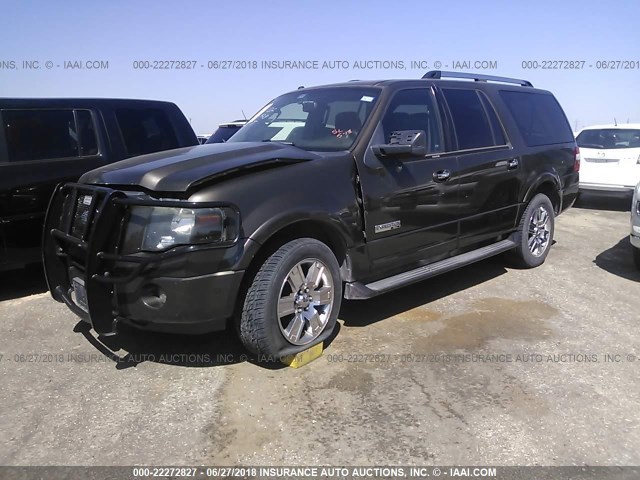 1FMFK19568LA36919 - 2008 FORD EXPEDITION EL LIMITED GRAY photo 2