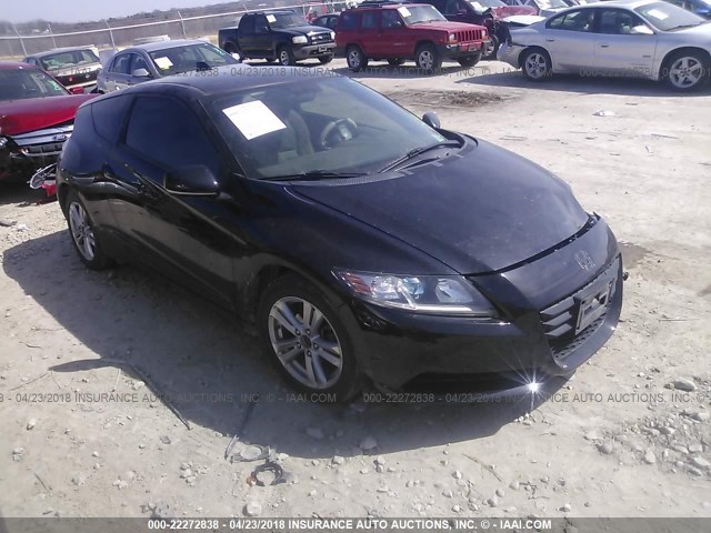 JHMZF1C44BS009848 - 2011 HONDA CR-Z BLACK photo 1