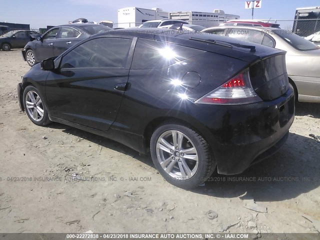 JHMZF1C44BS009848 - 2011 HONDA CR-Z BLACK photo 3