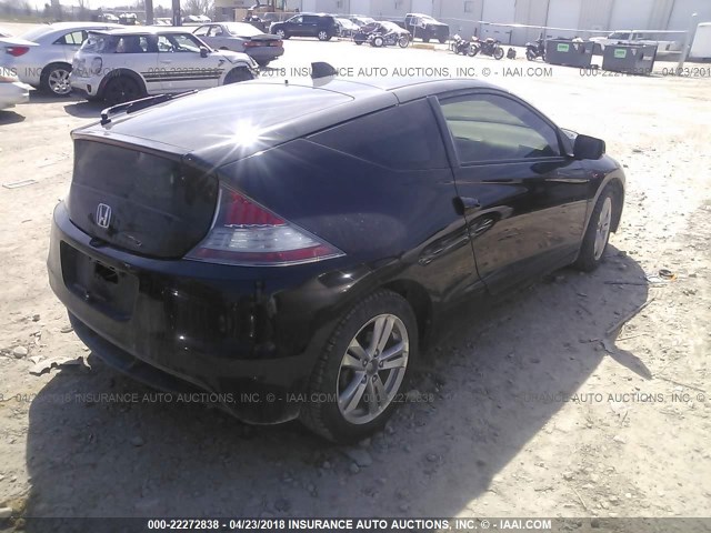 JHMZF1C44BS009848 - 2011 HONDA CR-Z BLACK photo 4