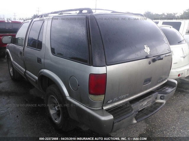 1GNCS13W512125862 - 2001 CHEVROLET BLAZER Բեժ լուսանկար 3