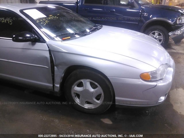 2G1WW12E9Y9311766 - 2000 CHEVROLET MONTE CARLO LS SILVER photo 6