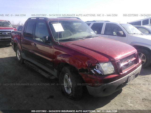 1FMZU77E62UC25391 - 2002 FORD EXPLORER SPORT TR  RED photo 1