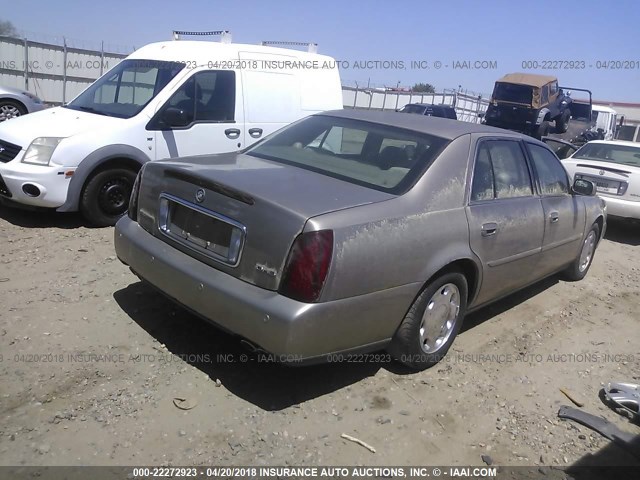 1G6KE54YXYU214802 - 2000 CADILLAC DEVILLE DHS GOLD photo 4