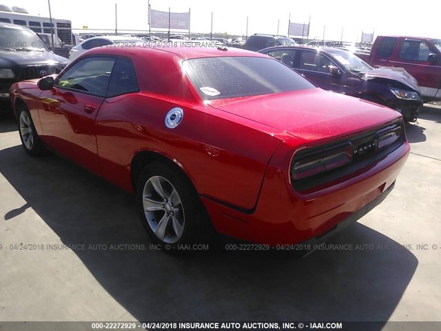 2C3CDZAG6FH911864 - 2015 DODGE CHALLENGER SXT RED photo 3