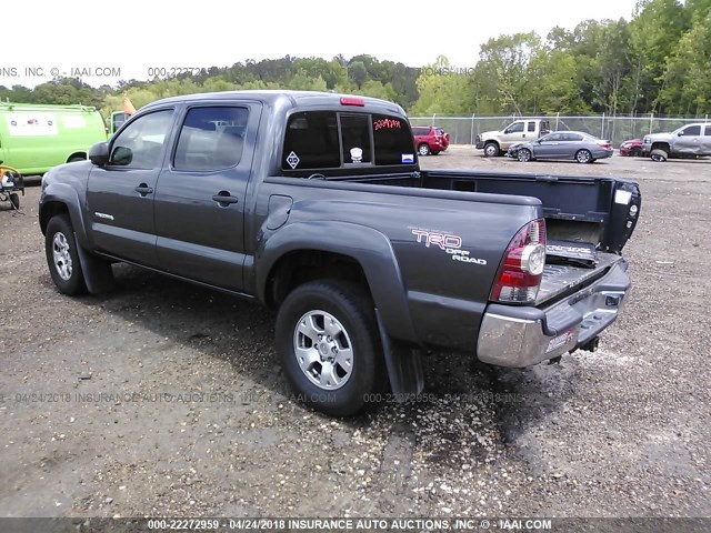 3TMJU4GN9AM096338 - 2010 TOYOTA TACOMA DOUBLE CAB PRERUNNER GRAY photo 3