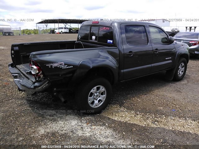 3TMJU4GN9AM096338 - 2010 TOYOTA TACOMA DOUBLE CAB PRERUNNER GRAY photo 4