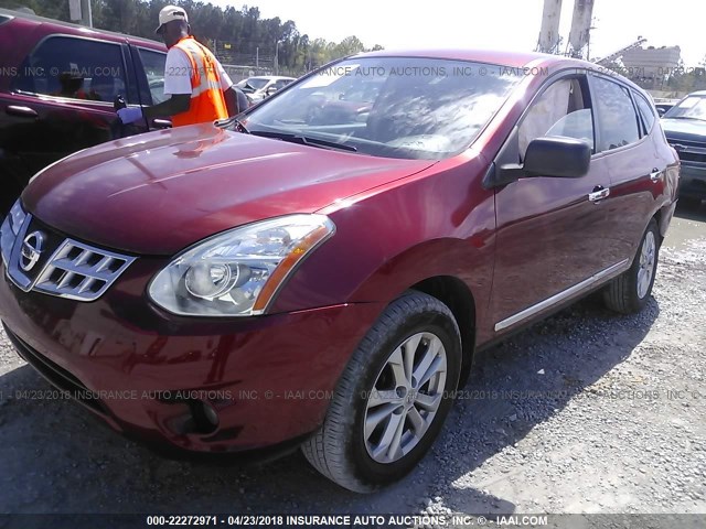 JN8AS5MT0CW277933 - 2012 NISSAN ROGUE S/SV RED photo 2