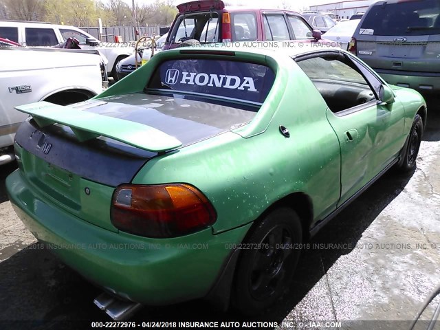 JHMEH6269PS005116 - 1993 HONDA CIVIC DEL SOL SI GREEN photo 4