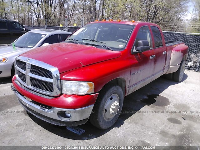 3D7MR48C55G786660 - 2005 DODGE RAM 3500 ST/SLT RED photo 2