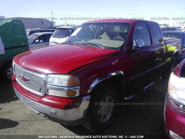 2GTEK19T921227732 - 2002 GMC NEW SIERRA K1500 RED photo 2