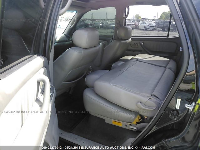 5TDZT38A01S032507 - 2001 TOYOTA SEQUOIA LIMITED BLACK photo 8