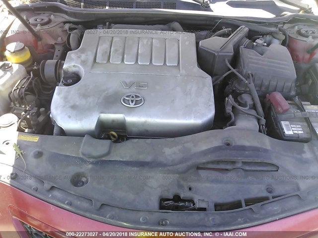 4T1BK46K17U024440 - 2007 TOYOTA CAMRY NEW GENERAT LE/XLE/SE BURGUNDY photo 10